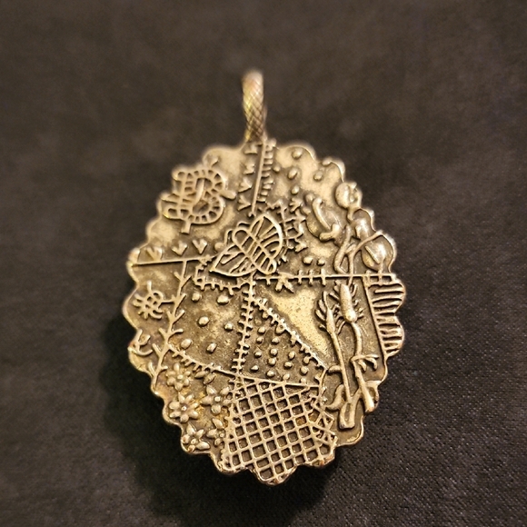 Lucky Brand Blue and Silver Pendant with Faux Turquoise Stone - Picture 4 of 6